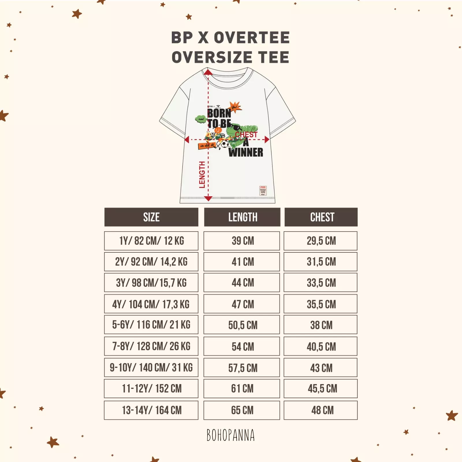 BOHOPANNA - BOHOPANNA X OVERTEE - OVERSIZE TEE - KAOS ANAK