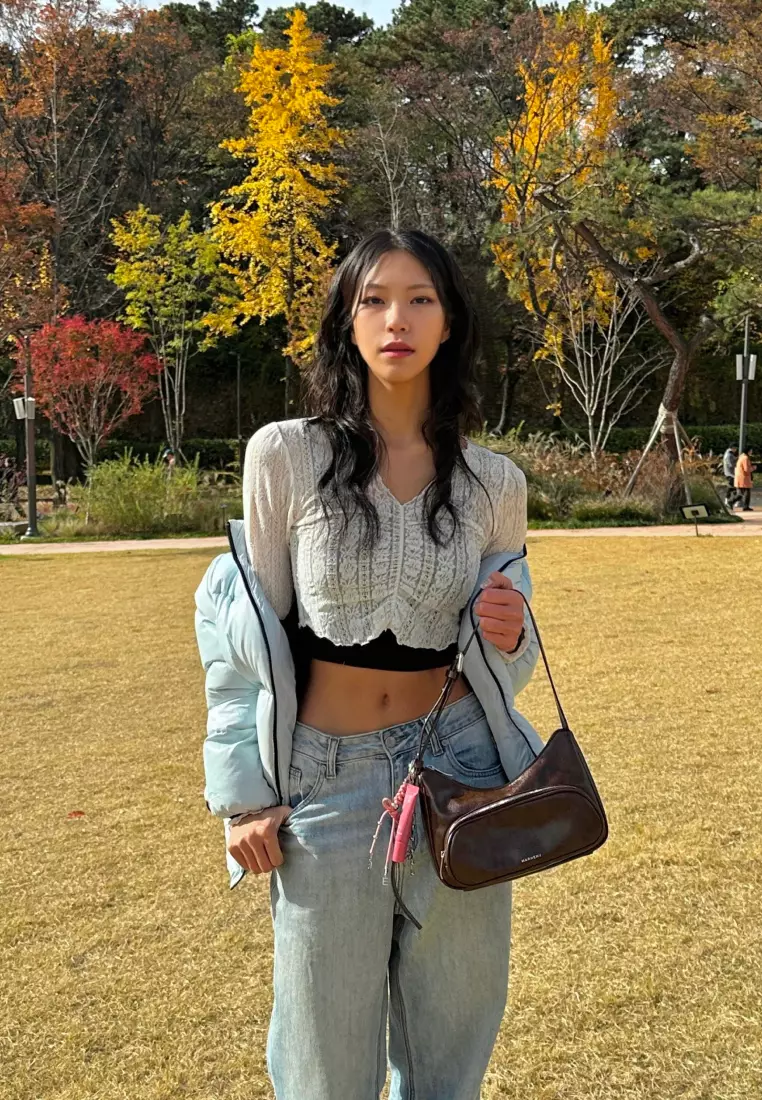 ELLEN Vegan Leather Crossbody Bag Brown