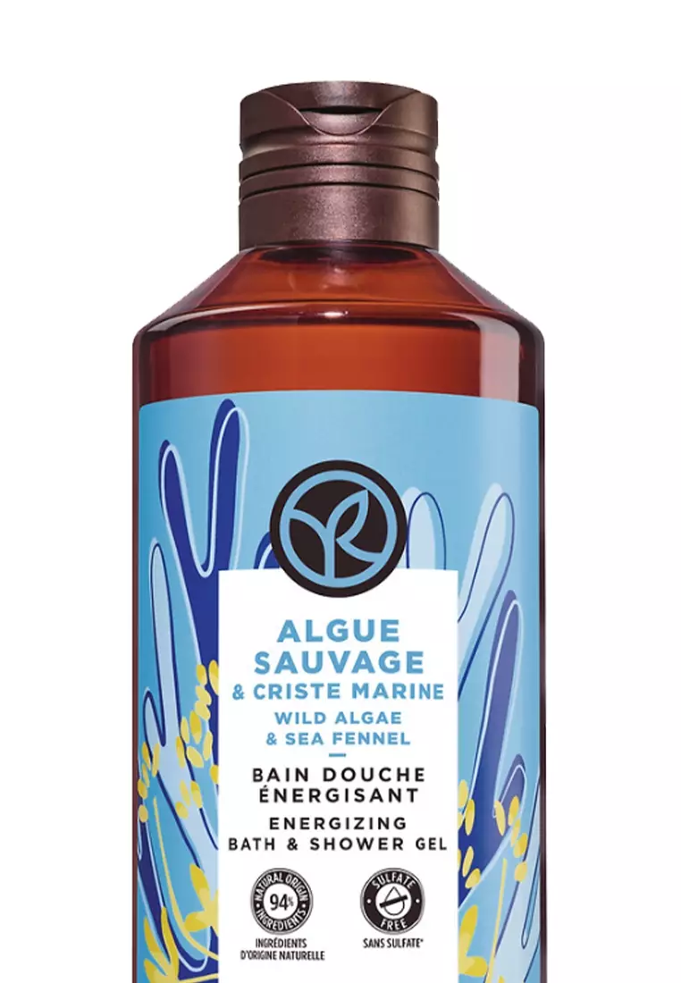 Wild Algae Energizing Shower Gel - 400ml Natural, Sulfate Free, Hydrating Body Wash