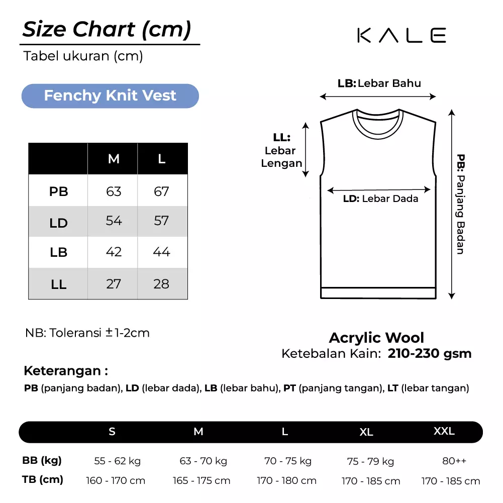 Kale Fenchy Dark Brown / Vest atau Rompi Pria premium berbahan dasar acrylic wool