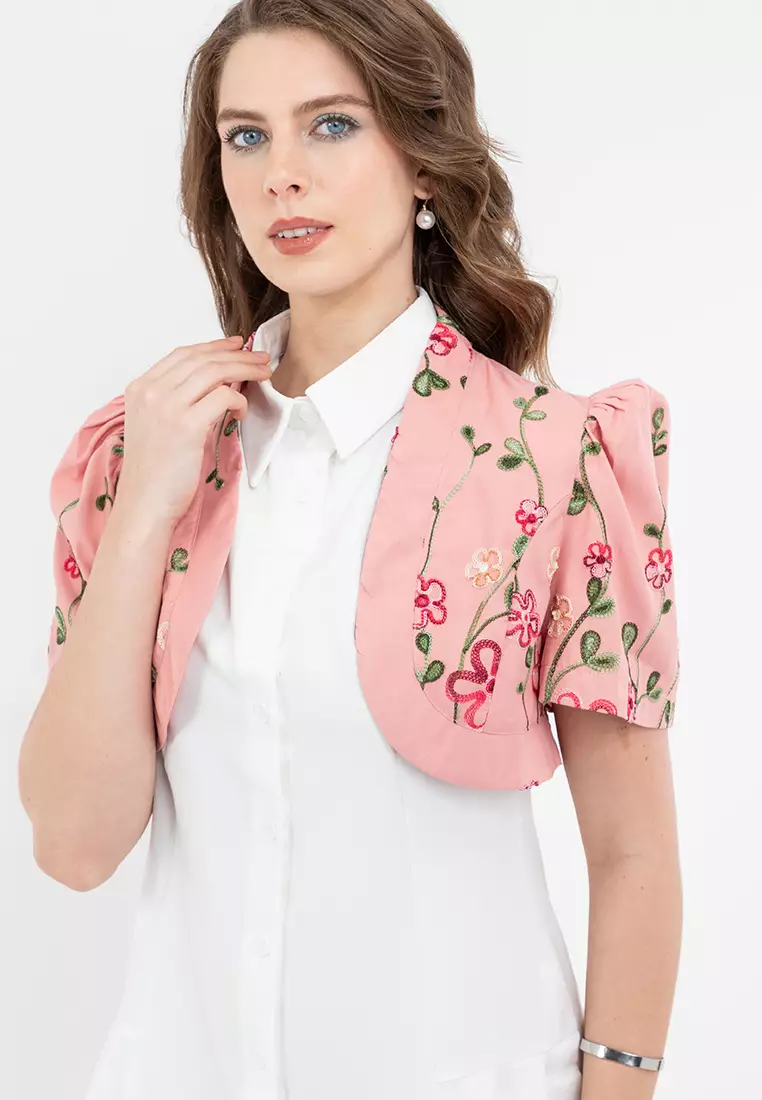 Azali Butterfly Sleeves Filipiniana Bolero