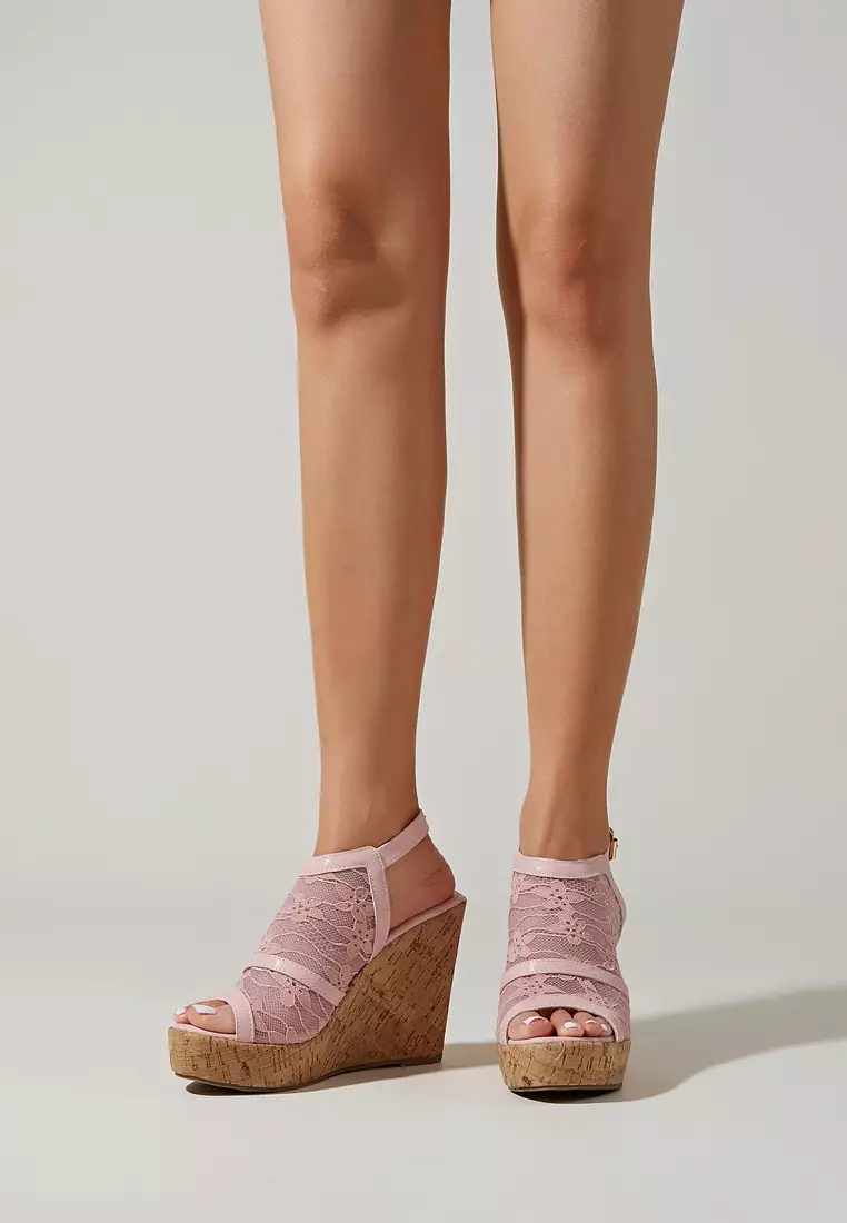 Fergalicious karma clearance lace wedge sandal