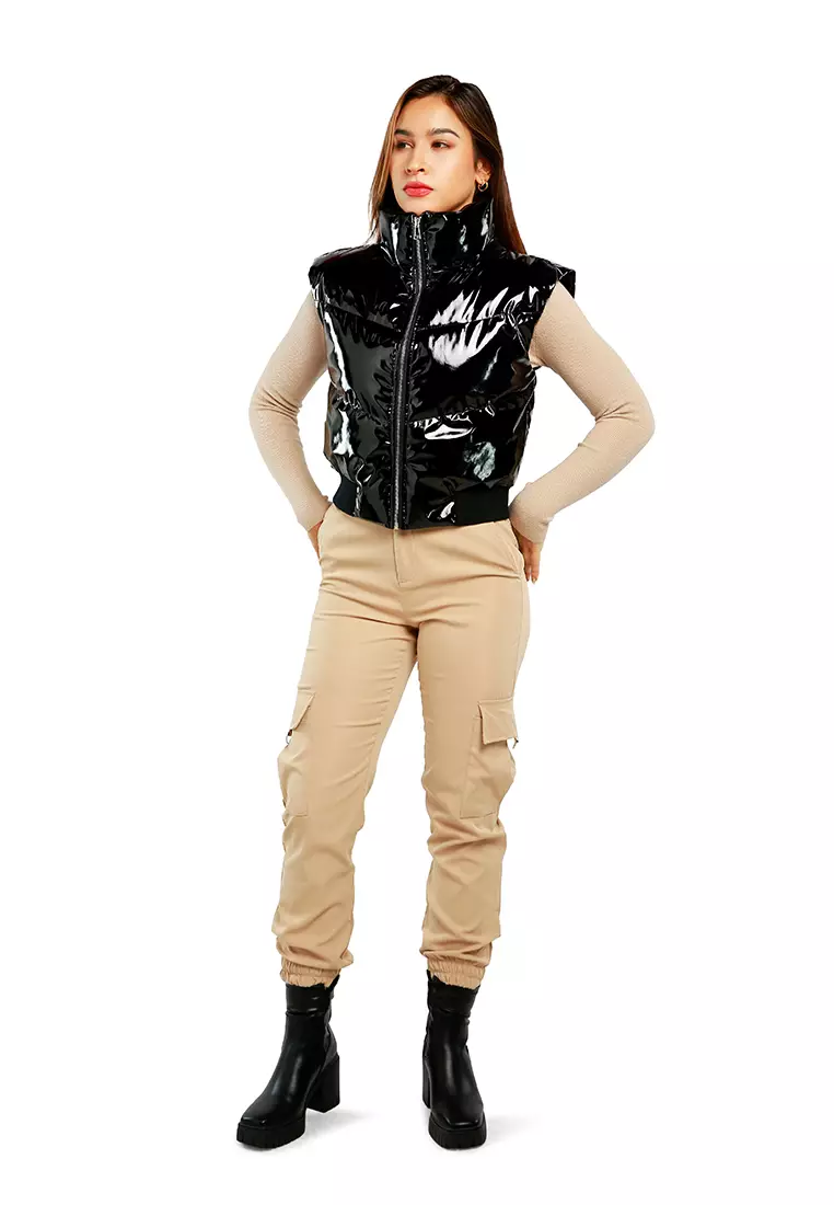 Sleeveless puffer jackets for ladies cheap