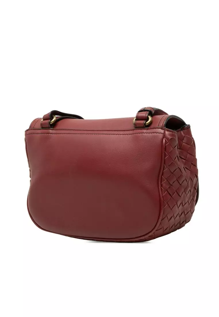 Pre-Loved Bottega Veneta Nappa Intrecciato Luna Crossbody
