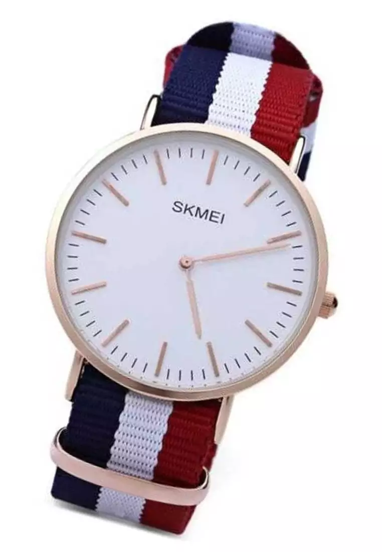Jam Tangan Casual Analog Pria Waterproof Strap Tali Material Canvas HP23 ORIGINAL