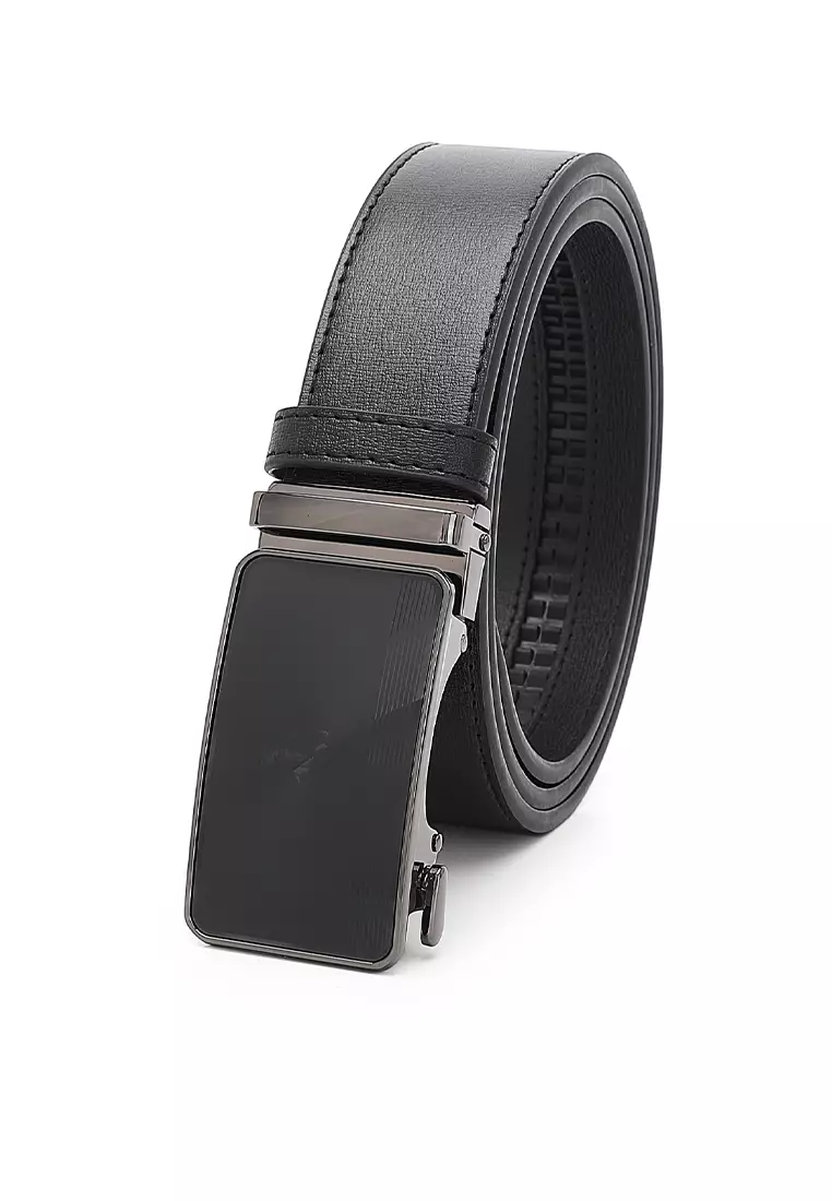 Buy Swiss Polo 35mm Automatic Buckle Belt Black Online ZALORA