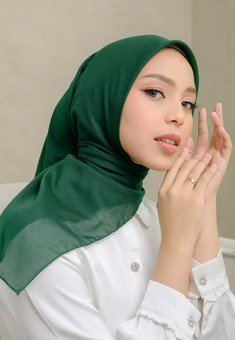 Haraa Voal Plain Green Bottle