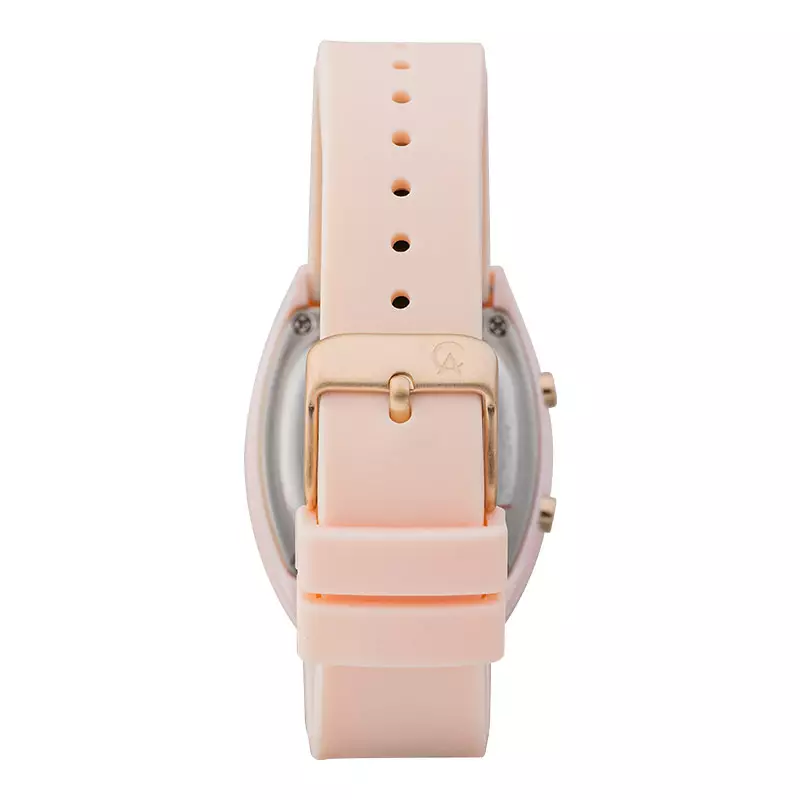 Jam Tangan Wanita Alexandre Christie Digi AC 9360 LH RRGBALK Ladies Black Digital Dial Light Pink Rubber Strap