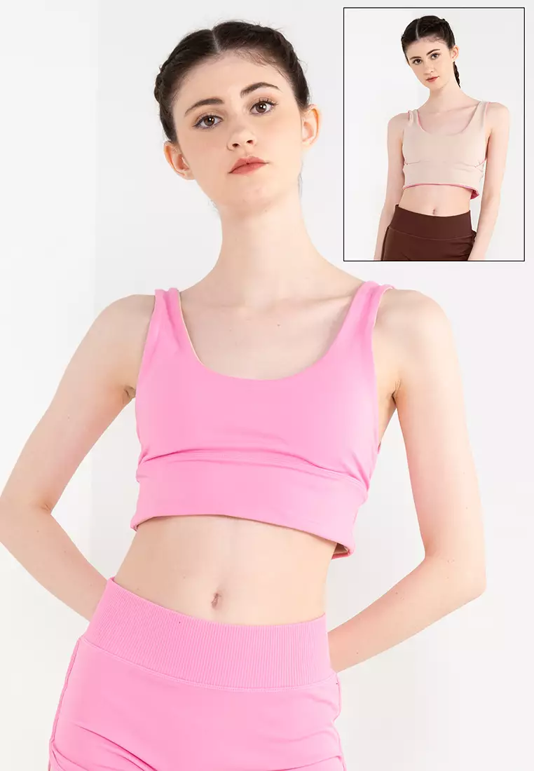 Marks & Spencer Medium Impact Sports Bra Reversible Crop Top Size