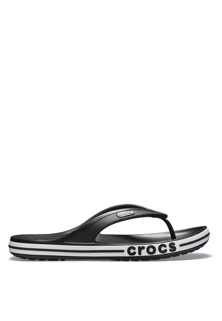 Buy Crocs Bayaband Flip Flops in Black/White 2024 Online | ZALORA