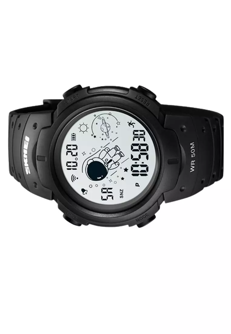 Jam Tangan Digital Pria - 1820 - Black White ORIGINAL