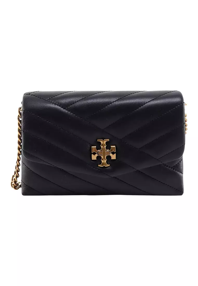 Tory Burch 90343 KIRA CHEVRON CHAIN Wallet Black