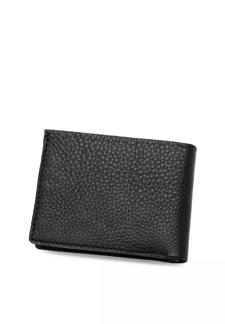 Kulit Genuine Dompet Pendek Pria (Men's RFID Bi Fold Genuine Leather Center Flap Short Wallet)
