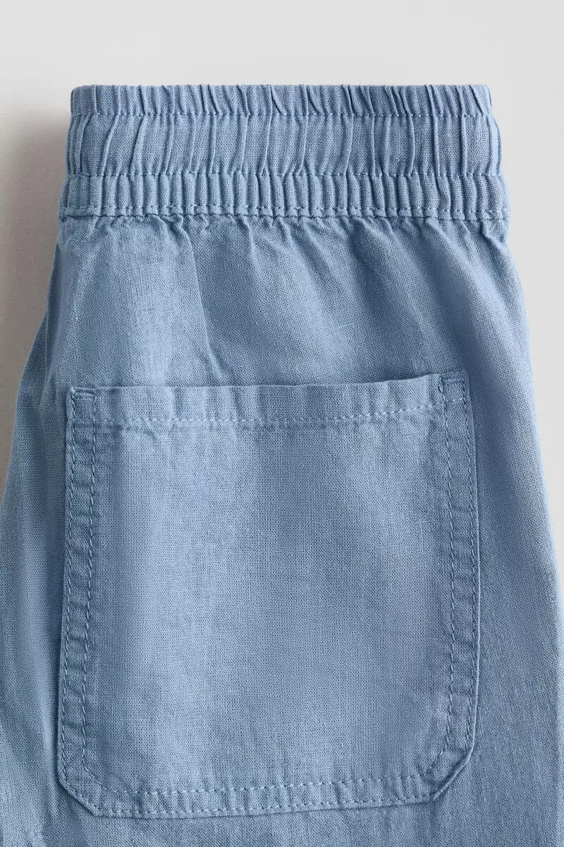 Linen-blend joggers