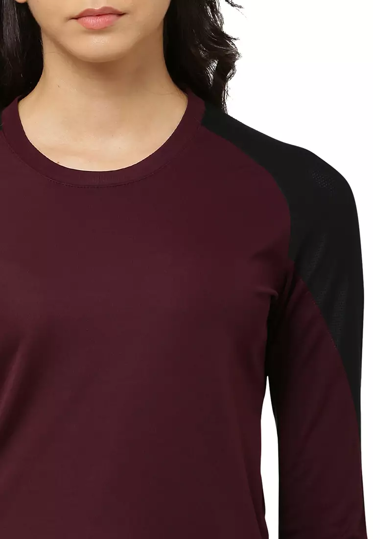 Kaos Merah Olahraga Semua Cuaca Wanita