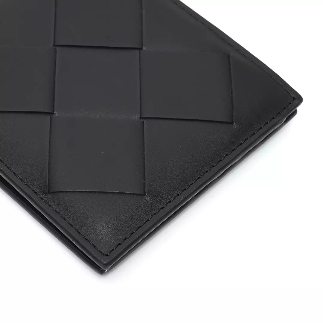 Big Intrecciato Bifold Wallet Black
