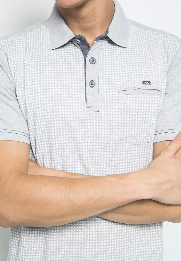 LGS - Kaos Polo Casual - Lengan Pendek - Abu Muda - CTS.225.M2647.01.C