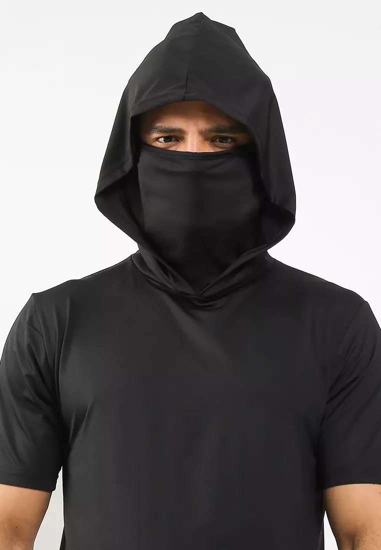 Short Sleeve Hoodie Turtleneck