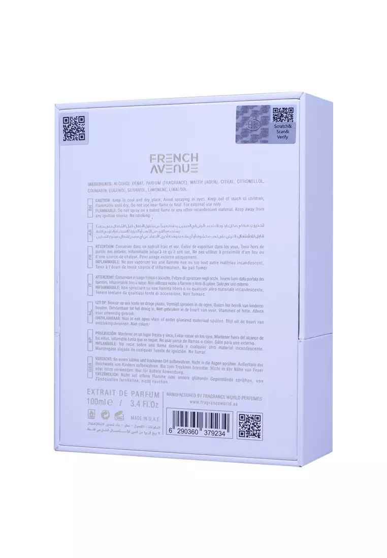 French Avenue Aromatix Platine Blanc Unisex Extrait de Parfum 100 ML