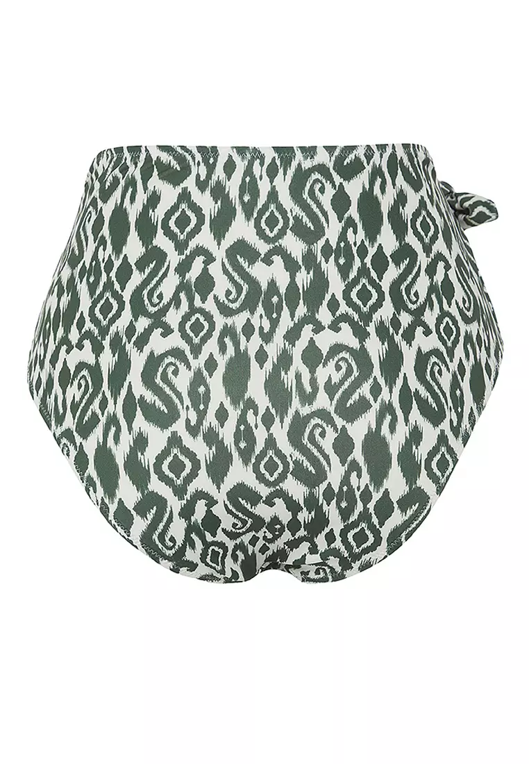 Ethnic Patterned Tied High Waist Hipster Core Bikini Bottom