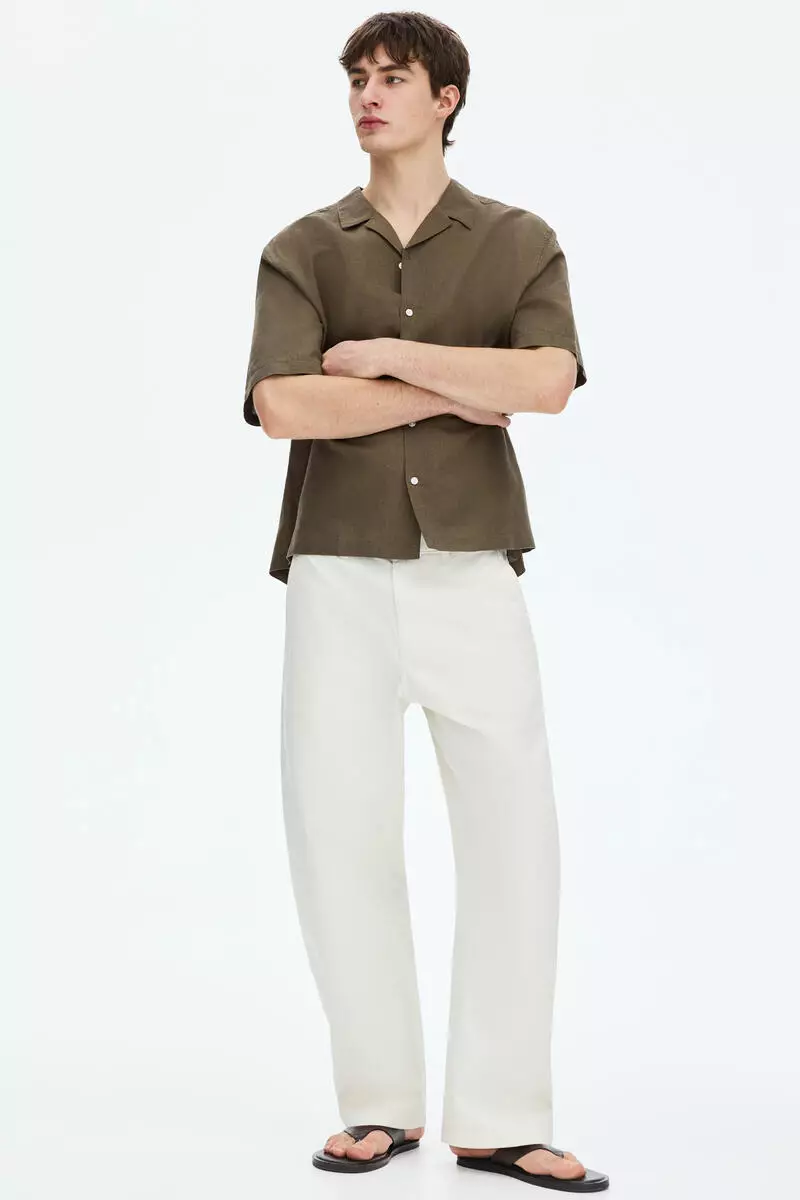 Relaxed Fit Linen-blend resort shirt