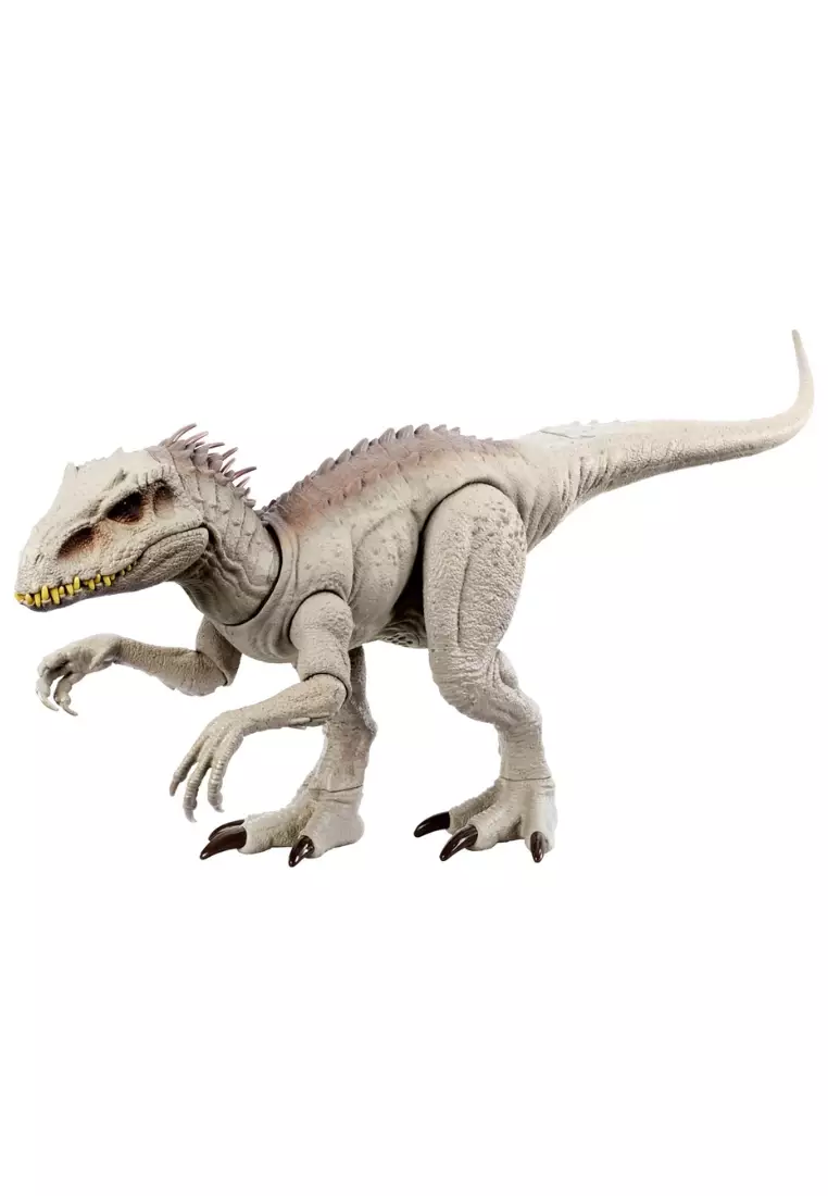 Mattel Jurassic World Camouflage 'N Battle Dinosaur Toy, Indominus Rex Figure With Lights, Sounds & Motion