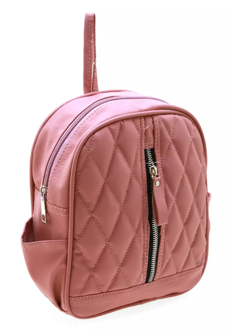 Syafira Tas Ransel Wanita Backpack Woman Premium Quality - Pink