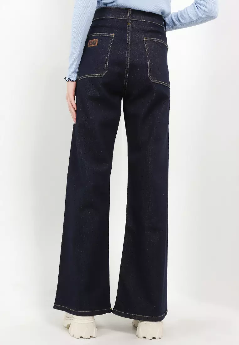 High Waist Wide Leg Stretch Denim Pant FWL375