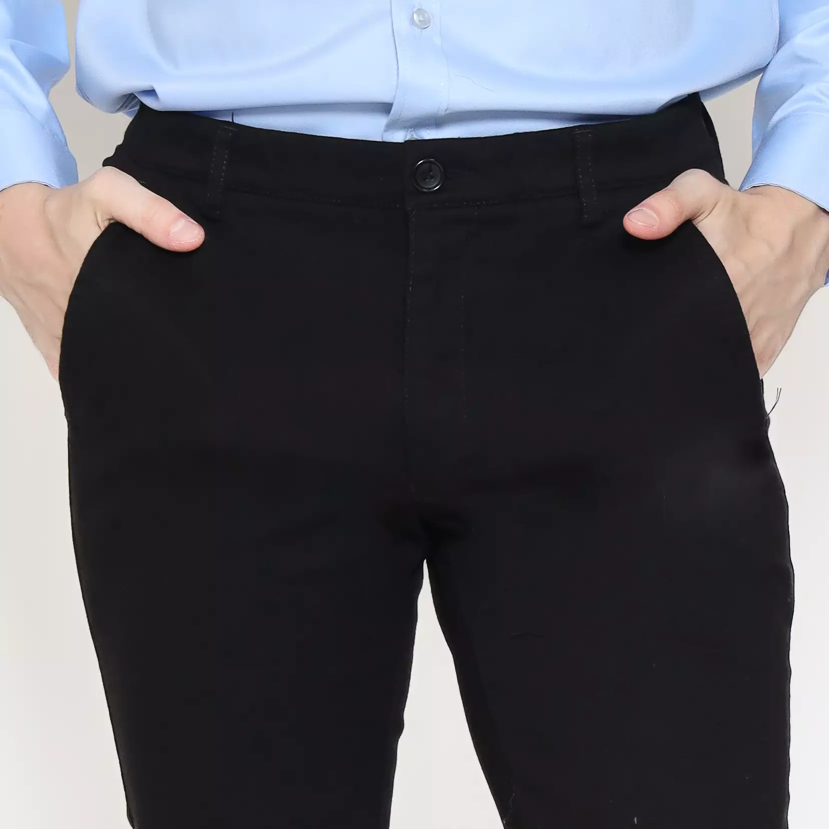 Schoeller Celana Chinos Pria Slim Fit warna Hitam – S.1-CCSF.-G101-CTS-SF