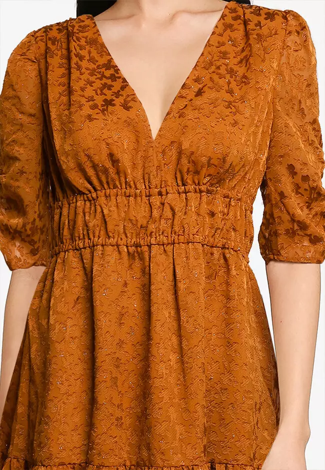 french connection burnt orange dress Spotlight On: Orange Outfits