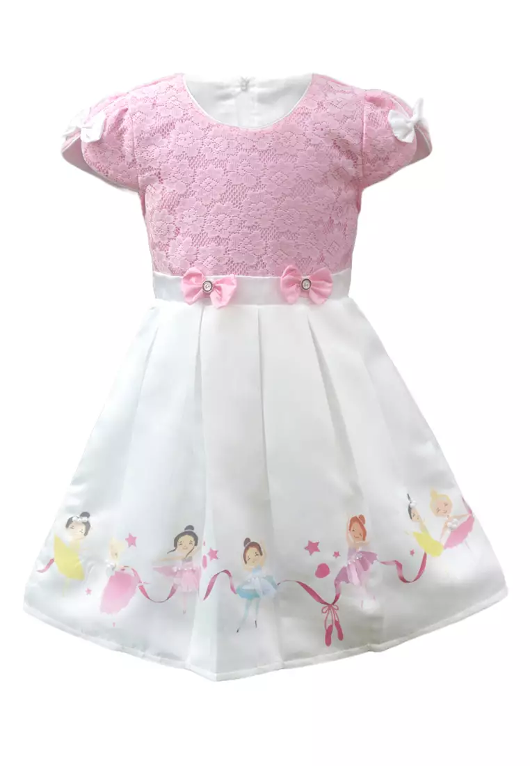 TWO MIX Baju Anak Perempuan - Dress Anak Cewek Motif Princess Digital Print Usia 1-12 Tahun 4247