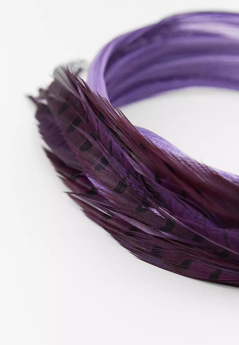Feathered Silk Headband