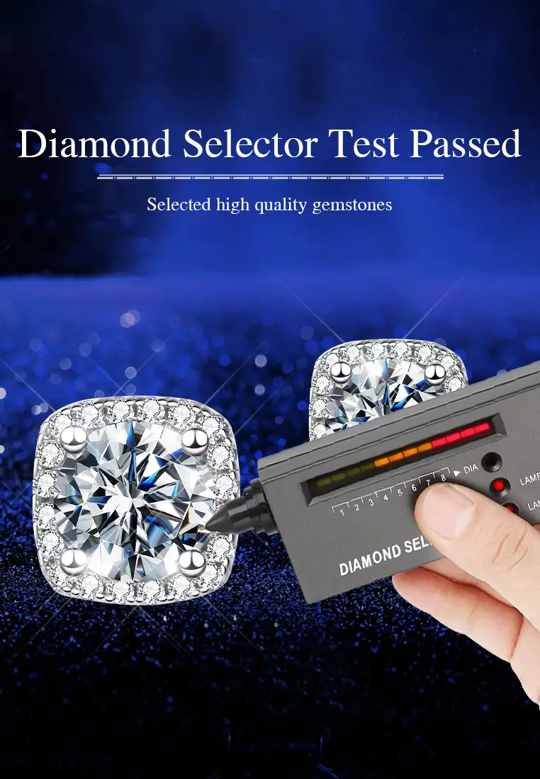 Anting Anting Wanita Berlian 1 Karat Sertifikat GRA Fashion