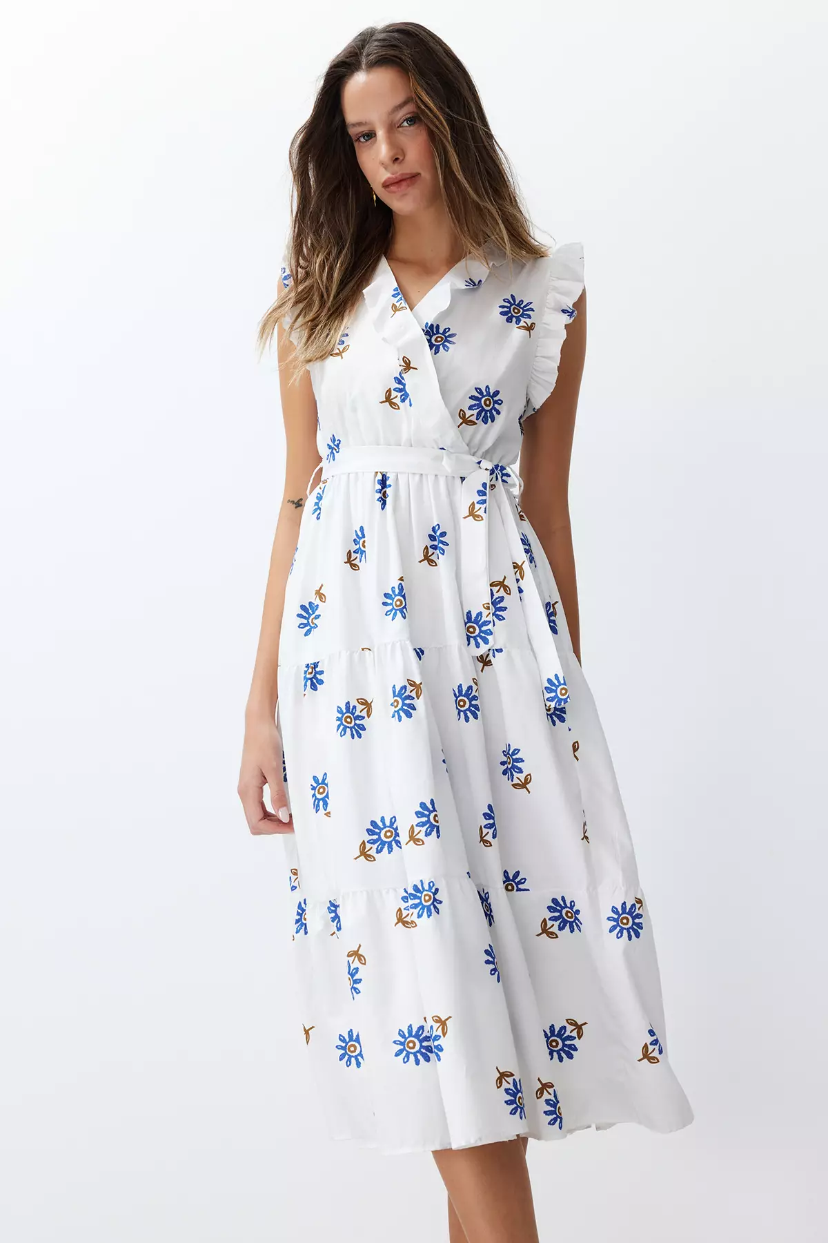 Tie Waist Midi Dress