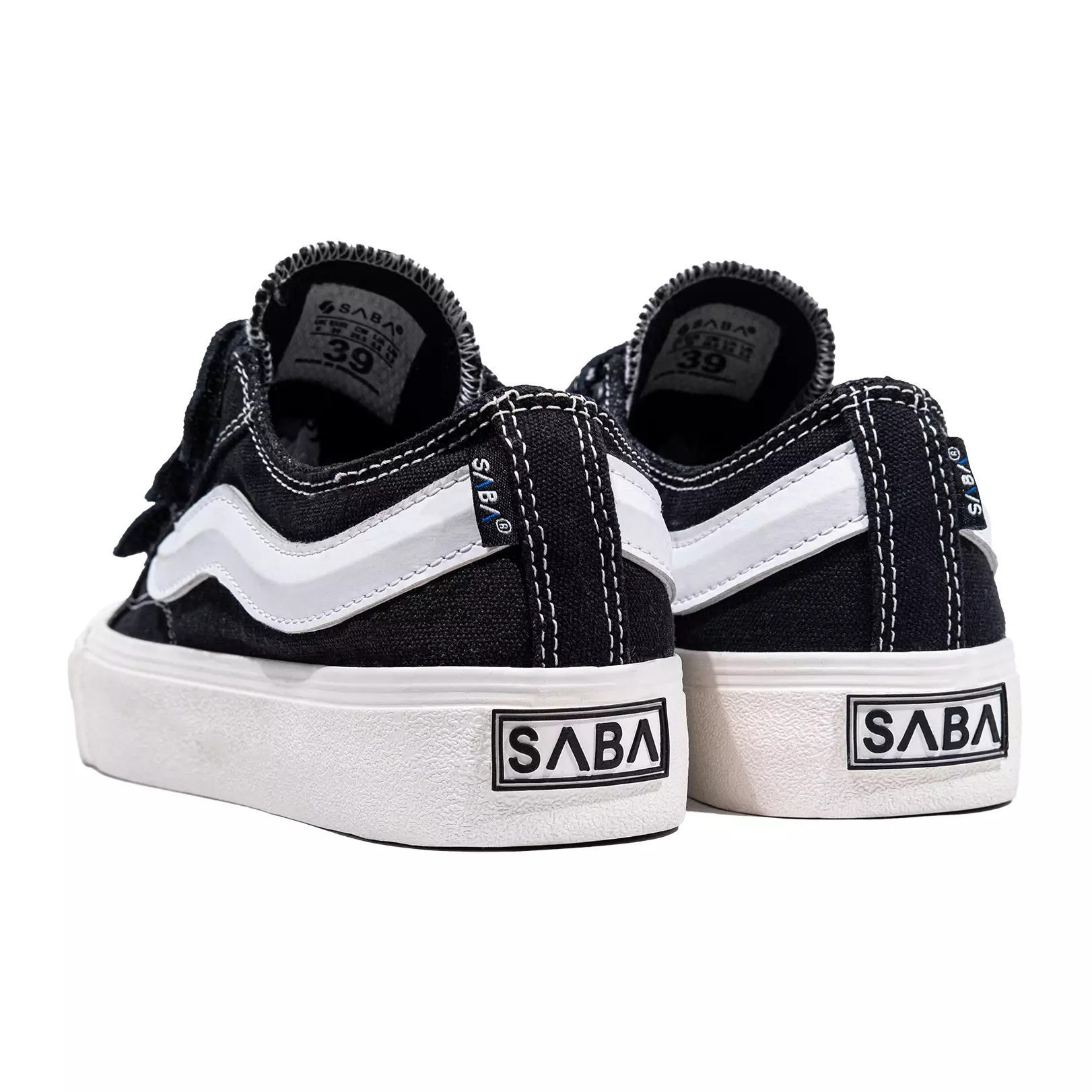 SABA Veloz Falco Black White - Velcro Sepatu Sneakers Casual Pria Wanita Original 100% VLZ 01