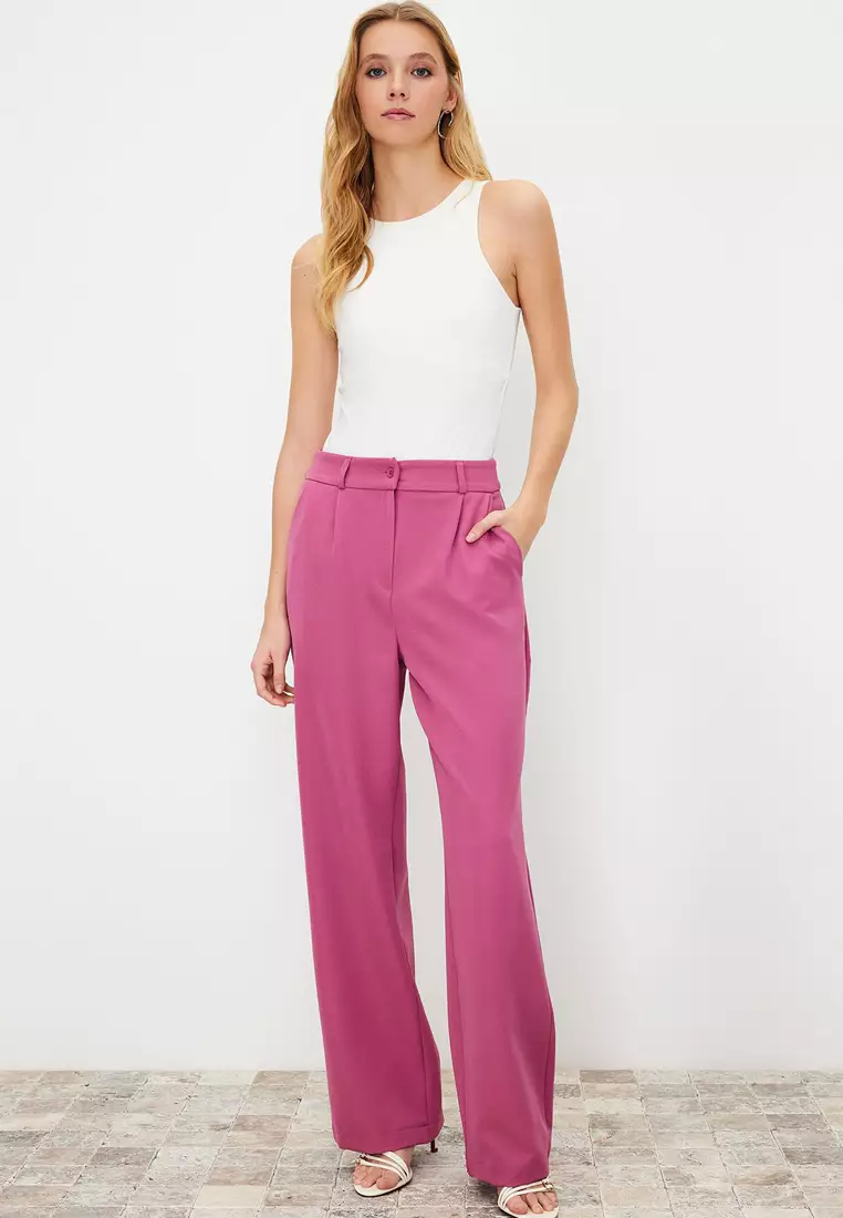 High Waist Pleated Trousers