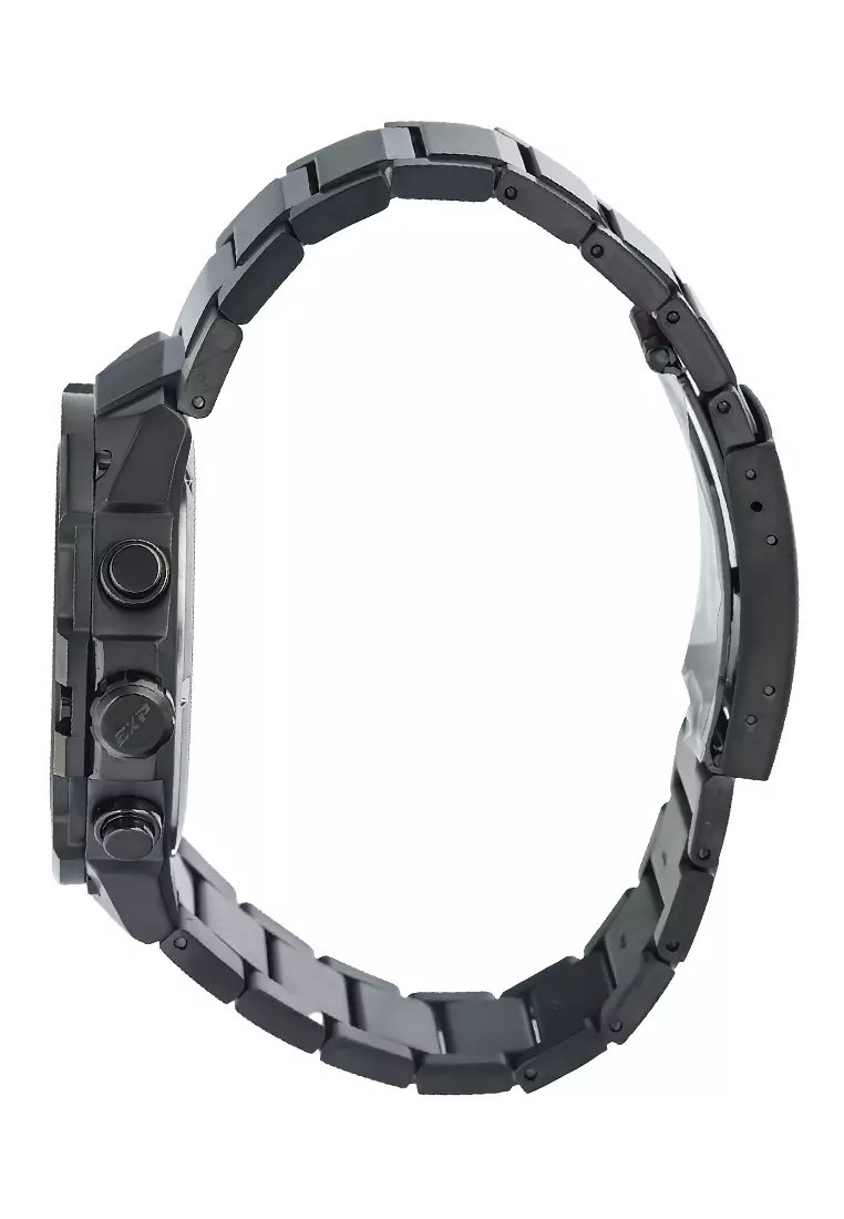 Expedition EXP - Jam Tangan Chronograph Pria - Black Case Green Dial Stainless Steel - 6838 MCBIGGN