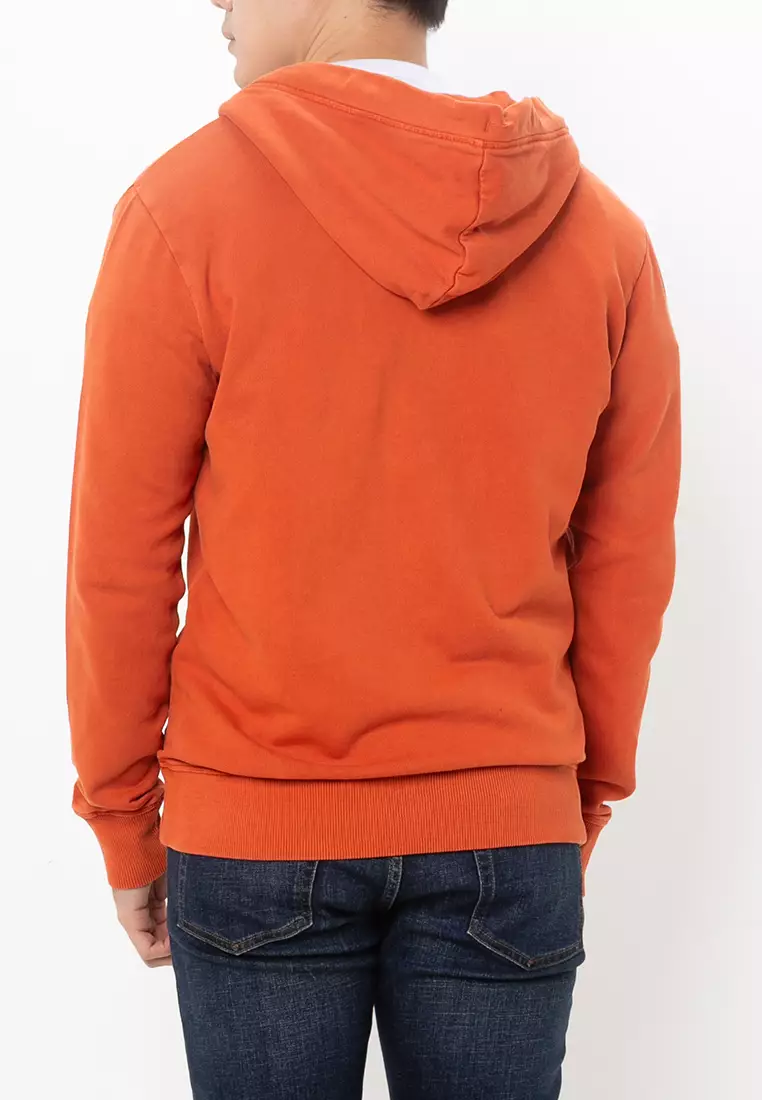 Essential Logo Washed Zip Hoodie