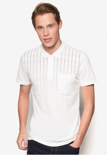 Ombre Stripe Print Polo Shirt