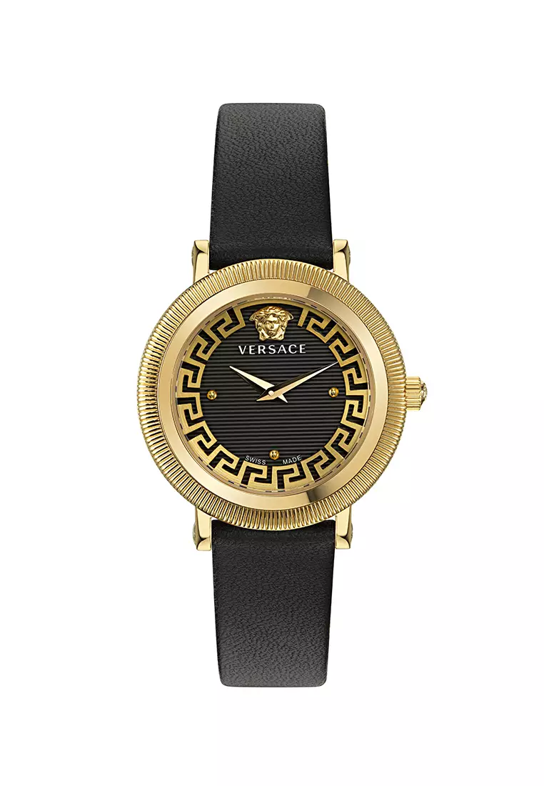腕時計その他 Versace Greca Flourish Leather Watch Greca Flourish Watch Black,Gold | VERSACE US