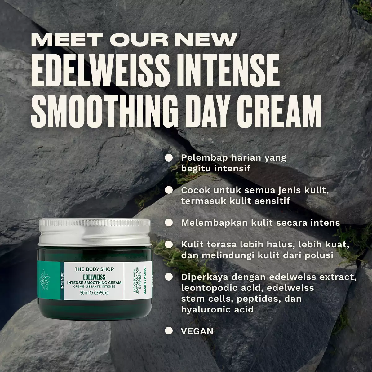 Edelweiss Intense Smoothing Cream 50ml