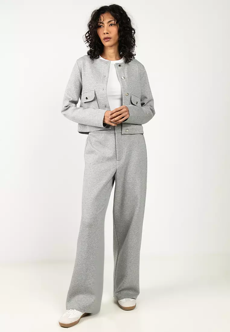 Straight-Fit Trousers With Elastic Waist