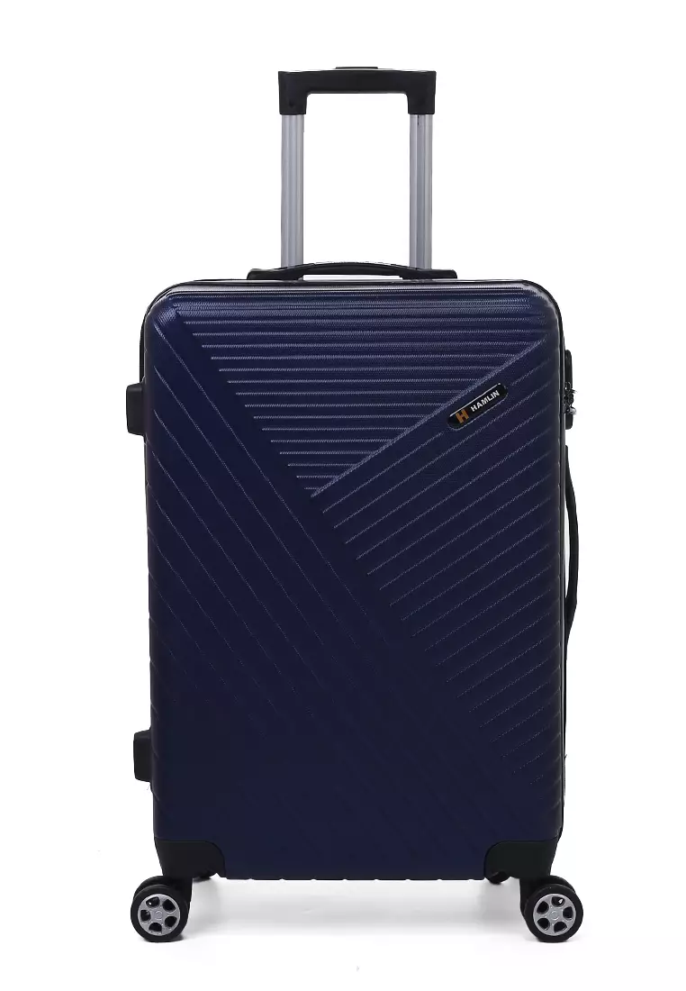 Isvara Tas Koper Hardcase Fiber One Set Unisex Large Compartment Suitcase Code Lock System Material ABS+PVC Coated ORIGINAL - Blue