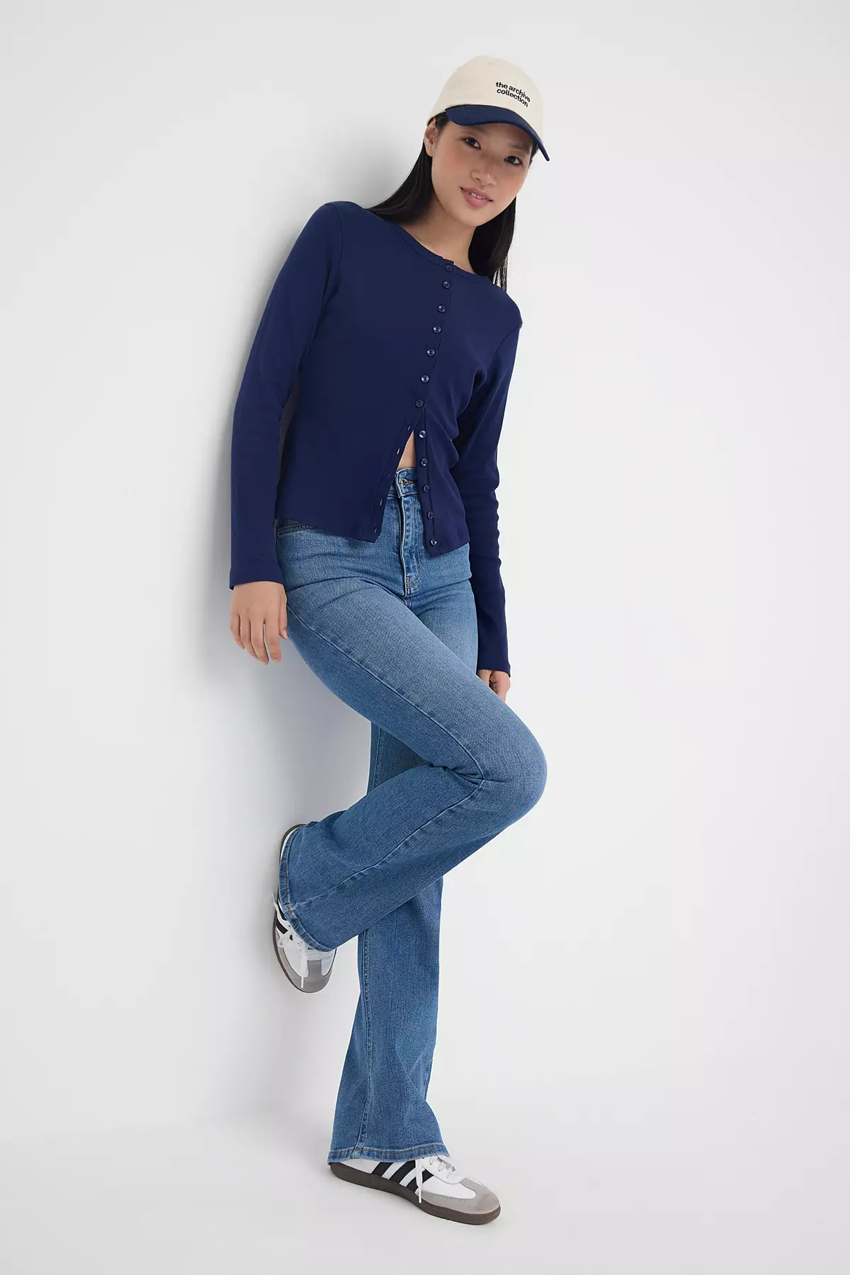 Teen Blue High Waist Flared Jeans Twoaw26Je00095