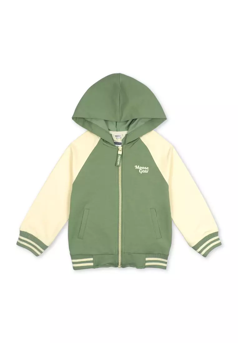 Boys Jacket With Hood And Print Details