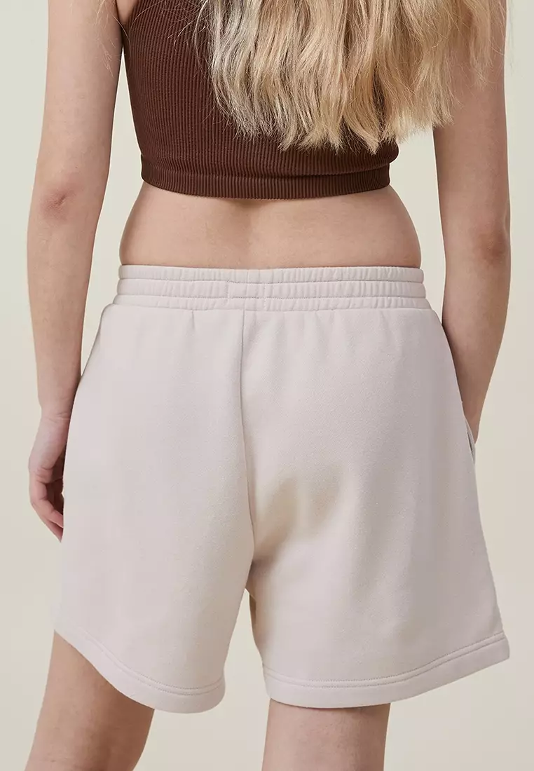 White fleece shorts outlet