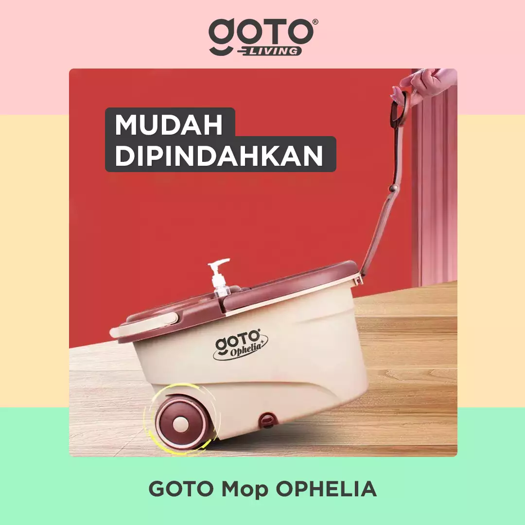 Jual Goto Living Goto Ophelia Spin Mop Ultra Alat Pel Pelan Set Putar Pembersih Lantai Original