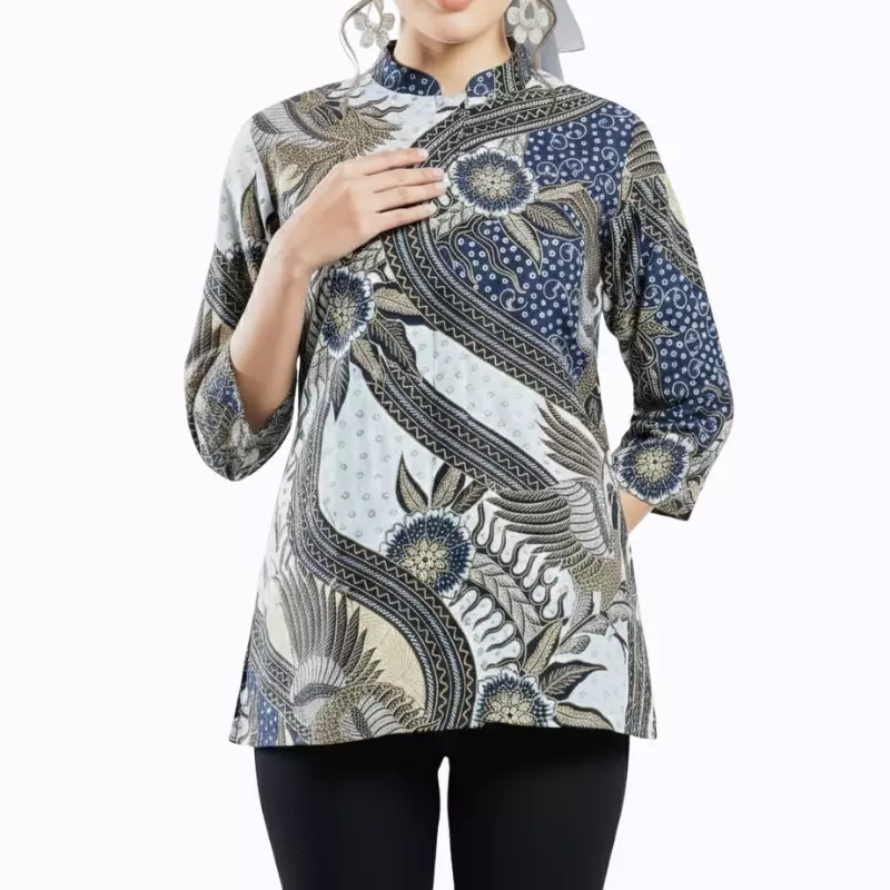 Blazer Batik Wanita - Bhatara Batik Celestia - Atasan Batik Modern Lengan Panjang