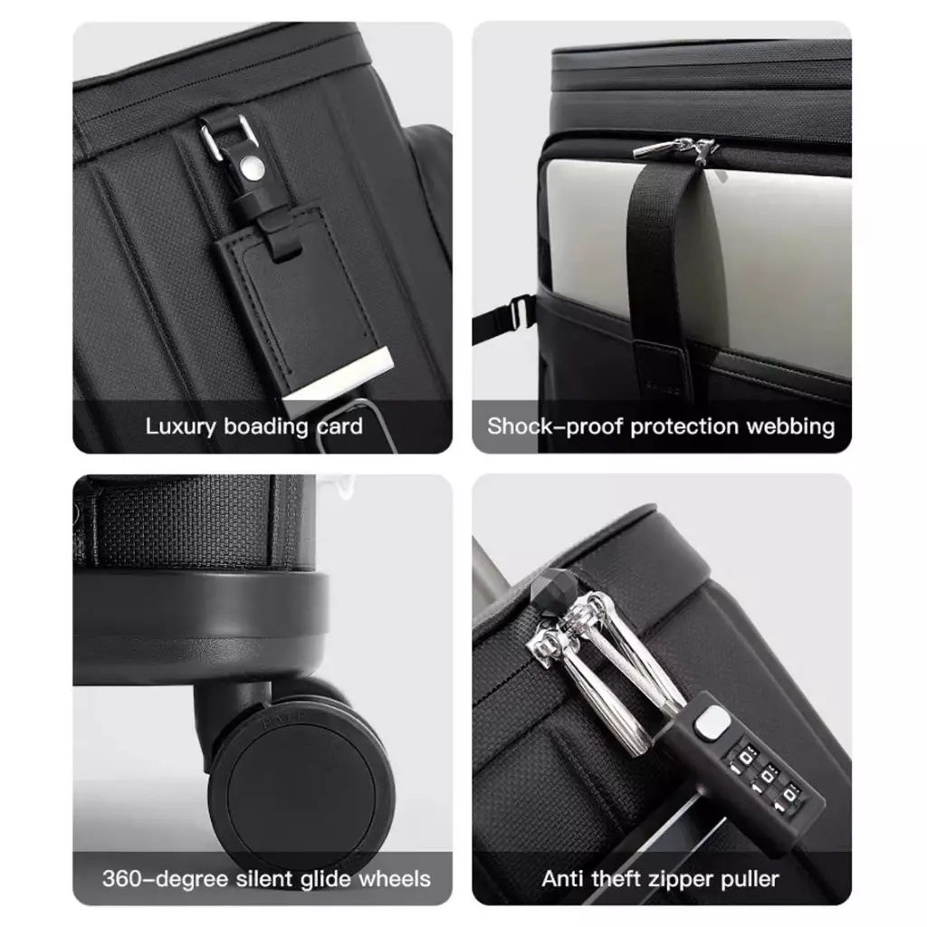 BANGE YL200 koper kabin 20 inch TSA LOCK-Black