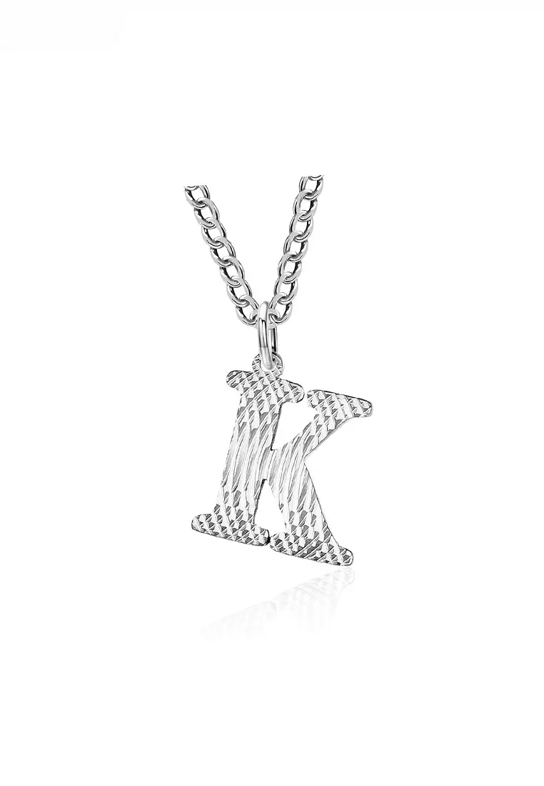 Unisex Design Titanium Steel Alphabet Pendant Necklace JW QF-DZ474
